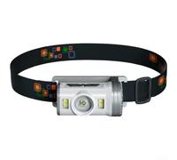 Linterna frontal LED recargable, 1 paquete, ultraligera, IPX4, impermeable, ajustable, 3 modos, sensor de movimiento, manos libres, pulsación larga, inclinación de 60º, banda elástica de 800 mAh, para