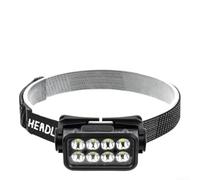 Linterna frontal LED recargable con activación de sensor de onda manual, 5 modos de luz incluyendo SOS y flash, ligero y ajustable para exteriores y trabajos de reparación (17904)