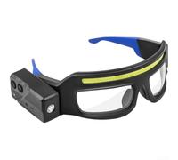 Linterna frontal LED recargable con LED XTE y COB, control inteligente de detección de mano, resistente al agua IPX4 para deportes al aire libre (azul)