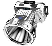 Linterna frontal recargable de 30W LED con banco de energía incorporado, luz impermeable de haz de 200-500 m para senderismo nocturno al aire libre (A)