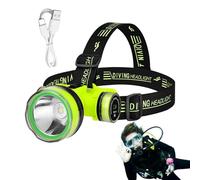 Linterna frontal resistente al agua, brillante, linterna de buceo, linterna subacuática, 2 modos de luz, linterna de buceo, linterna recargable para frente, buceo, natación, senderismo, camping