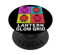 Linterna Glow Grid Cultura Pop Estética Japonesa PopSockets PopGrip Adhesivo