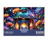 Linterna Jardín Fantasía Puzzle de 1000 Piezas Papel para Adultos Escena Nocturna Mágica Puzzle para Toda la Familia Relajante 38x26cm/1000pcs