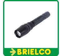 LINTERNA LED 10W ALCANCE 600M RECARGABLE 2X18650 RESISTENTE 7 MODOS NEGRA BD5433 [EEK: Conforme]