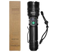 Linterna LED Alta Potencia 30000 Lúmenes, Recargable USB Táctica Militar XHP70.2 Con Zoom y COB, IPX67 Impermeable 5 Modos Portátil (1 Pieza)