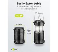 Linterna led cob camping 3w 250lm 6800k 60357