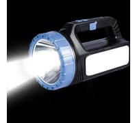 Linterna LED con energía solar, linterna solar de mano | Solar recargable USB Torch Searchlight | Searchlight de bolsillo súper brillante, foco impermeable, lámpara de trabajo para al aire libre