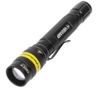 Linterna LED CREE XPE-R3 de 140 lúmenes con función de zoom e interruptor táctico. Hecho de aluminio de grado A, súper ligero y resistente. Resistente al agua.