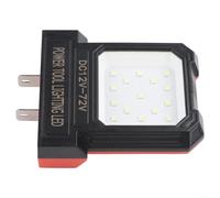 Linterna LED de 14 W para sistemas de batería de herramientas eléctricas de 12 V a 72 V con enchufe ajustable de 19 mm y 41 mm para iluminación fiable en el lugar de trabajo (rojo)