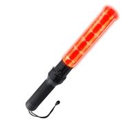 Linterna LED de 41cm con Varita de Tráfico - 2 Modos Policial, Luz Roja y Modo Flash