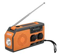Linterna led de emergencia solar con radio, con bateria, carga manual
