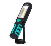 Linterna LED de Trabajo 3 en 1, 300 lm, encendido y emergencia, base magnética y gancho giratorio, ideal para iluminación y reparaciones.