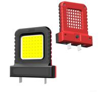 Linterna LED de trabajo de 14 W compatible con baterías de litio de 20 V para baterías de litio de 21 V, enchufe ajustable para un ajuste seguro, portátil para camping y uso en el lugar de trabajo