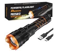 Linterna LED extremadamente brillante, recargable, 1,000,000 lm, 50 W, 3 modos de luz