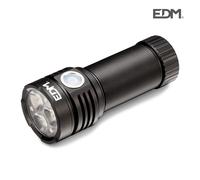 Linterna led flashlight 3 leds osram 30w 3300lm recargable. edm