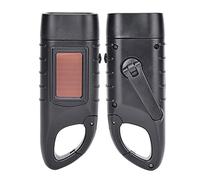 Linterna LED Linterna Mini Portátil, ABS Manivela Solar de Emergencia,LED Linterna de Mano Resistente al Agua con Cargador Solar Linterna Dinamo para Ciclismo,Camping, Montasmo