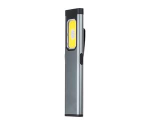 Linterna LED - Luz de clip recargable por USB, linterna portátil de cola magnética, construcción resistente al agua, función de enfoque de haz fuerte, equipo de camping premium para caminar, uso