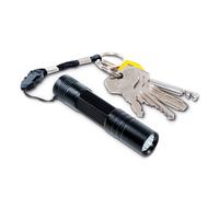 MAUL MAULjuno, Linterna LED compacta y apta para exteriores, incluye colgante, pequeña linterna con larga duración y protección contra salpicaduras (IPX4), color negro