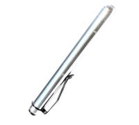 Linterna LED Médica Tipo Bolígrafo para Examen Oral y Pupilar | Aleación de Aluminio, Diseño Integrado Clip, Funciona 2 Pilas Aaa, Color Plata