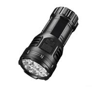 Linterna LED Mini recargable por USB de 9 bombillas, ultrabrillante, portátil, ligera, compacta, cuerpo ABS con opción de indicador de batería para camping, senderismo, al aire libre