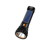 Linterna LED MultifuncióN Solar/Recargable, Resistente Al Agua, con Luz EstroboscóPica de Emergencia, Cable de Carga USB, Carga RáPida