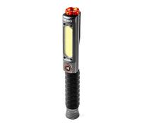 NEBO Big Larry 3 Stealth - Linterna de trabajo de 600 lúmenes con luz de trabajo COB, base magnética de clip de bolsillo para iluminación manos libres, linterna LED COB portátil regulable, luz de