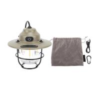 Linterna LED para acampar, resistente al agua, 1200MAH, 2,0 W, atenuación continua, linterna de Camping recargable Vintage para senderismo y pesca (Green)