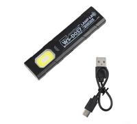 Linterna LED portátil compacta de 30 g con base magnética fuerte, luz de mano de haz de inundación de 550 lm con 5 ajustes y carga tipo C para aventuras al aire libre, viaje diario, negro