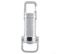 Linterna LED portátil con gancho giratorio para iluminación de manos, 5 modos de luz, luz estroboscópica fuerte, media, débil, SOS tipo C, carga rápida compatible (blanco)