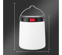 Linterna LED portátil recargable solar con modos de carga duales Resplandor amarillo cálido para aventuras al aire libre Blanco (B)