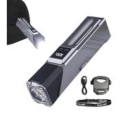 Linterna LED radiante, pantalla digital multimodo impermeable, linterna compacta de 7 pulgadas con haz, par de lámparas de aleación con agarre, accesorio de equipo al aire libre, luz de supervivencia