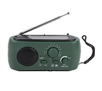 Linterna LED, Radio Solar De Manivela Am/FM con Cargador De Teléfono De Emergencia con Linterna LED
