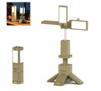 Linterna LED recargable con trípode y base magnética, luz ajustable de 360° para acampar al aire libre, garaje y uso de emergencia