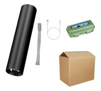 Linterna LED recargable con zoom con enfoque ajustable, puerto de carga USB y batería de 600 mAh, linterna compacta de aleación de aluminio para camping, senderismo y actividades al aire libre (N)