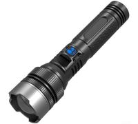 Linterna LED recargable de 1000 lúmenes con zoom IP67 | Linterna LED de alta potencia tipo C, luz recargable, construcción ligera pero resistente para un uso diario confiable.
