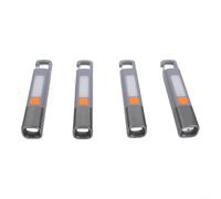 Linterna LED recargable de camping de 1200 mAh IPX7 impermeable con zoom con 3 modos COB gancho de luz lateral para senderismo, reparación, actividades al aire libre, gris (4 psc)