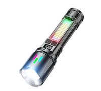 Linterna LED recargable - Lámpara de alto brillo de 7 modos | Pantalla de batería magnética impermeable recargable luz de trabajo | para senderismo, supervivencia, noche, pesca, trabajo, corte de