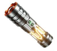 Linterna LED recargable, linterna de alto lumen con 11 modos de iluminación para acampar y viajar, batería de larga duración (A)