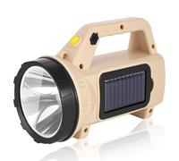 Linterna LED recargable, linterna súper brillante de 800 lm, linterna de 1200 mAh, antorchas de mano USB y carga solar, linternas estándar con 3 modos para acampar al aire libre de emergencia