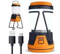 Linterna LED recargable para camping, cortes de energía, huracanes, emergencia, senderismo, al aire libre, luz de supervivencia eléctrica con batería brillante con banco de energía integrado, linterna