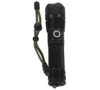 Linterna LED Recargable Xhp50 de Aluminio para Camping y Navegación | Luz Superbrillante, Zoom Ajustable y Mango Cómodo, Incluye Cable de Carga, Color Negro