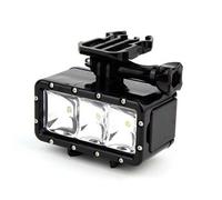 Linterna LED subacuática versátil de 3 W, 5500 K-6000 K, larga duración para buceo, compatible con Xiaomi Yi y GoPro Heroes.