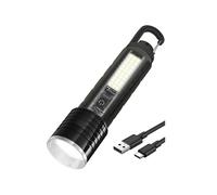 Linterna LED superbrillante de 6000 lúmenes, recargable, IP65, resistente al agua, color negro