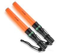 Linterna LED UltraFire de 11 pulgadas, 250 lúmenes, color rojo, intermitente, correa de muñeca, clip lateral, acabado naranja para niños al aire libre