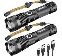 Linterna LED USB Recargable Superbrillante de 90000 Lúmenes XHP70 Zoomable