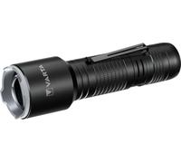 Linterna LED VARTA Aluminium F30 Pro (incluye 2 pilas AAA Longlife Power para uso diario, 150 lúmenes, a prueba de golpes, 3 años de garantía) negra para uso doméstico, camping, exteriores