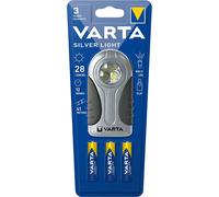 Linterna LED VARTA Silver Light 28 Lúmenes Con Clip 3x Pilas AAA