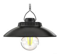 Linterna LED vintage para acampar con carga tipo C, IPX4 impermeable portátil, luz colgante, 2 modos de funcionamiento de 9 a 12 horas para tienda de campaña de senderismo al aire libre, negro (D)
