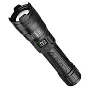 Linterna - Linterna, linterna recargable, linterna LED potente con zoom de mano - Diseño de batería incorporada, luz fuerte para senderismo, montañismo, trabajo al aire, camping, 1 cable