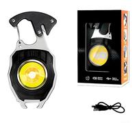 Linterna magnética recargable del llavero del LED, 550Lm COB linterna que acampa con el destornillador del abrebotellas, antorcha portátil resistente al agua con el gancho para viajes al aire libre